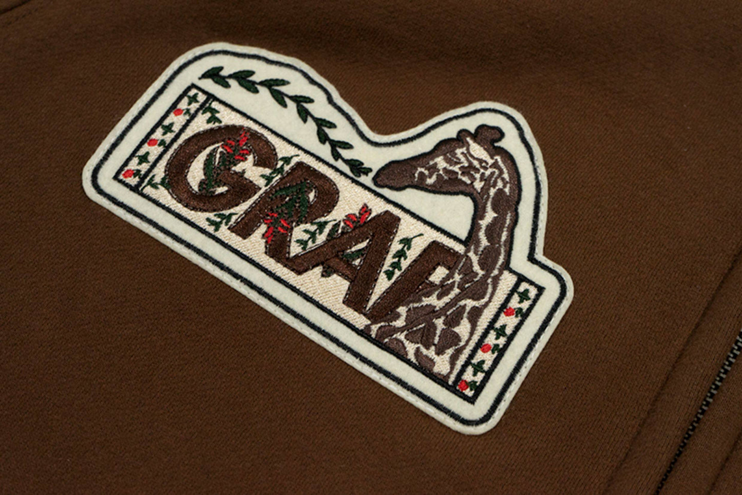 GRAF&WU Celebrate Days Off Embroidered Fleece Oversized Hoodie