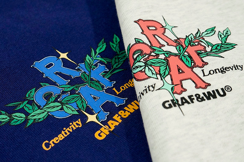 GRAF&WU Embroidered Floral Logo Long Sleeve Tee