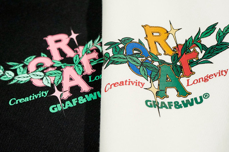 GRAF&WU Embroidered Floral Logo Long Sleeve Tee