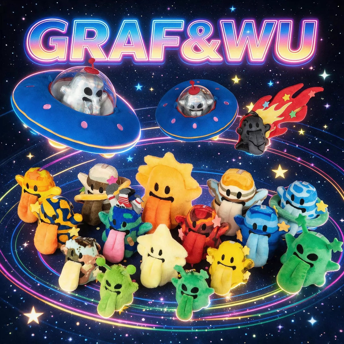 Galaxy Planet Plush Bag Charms | GRAF&WU