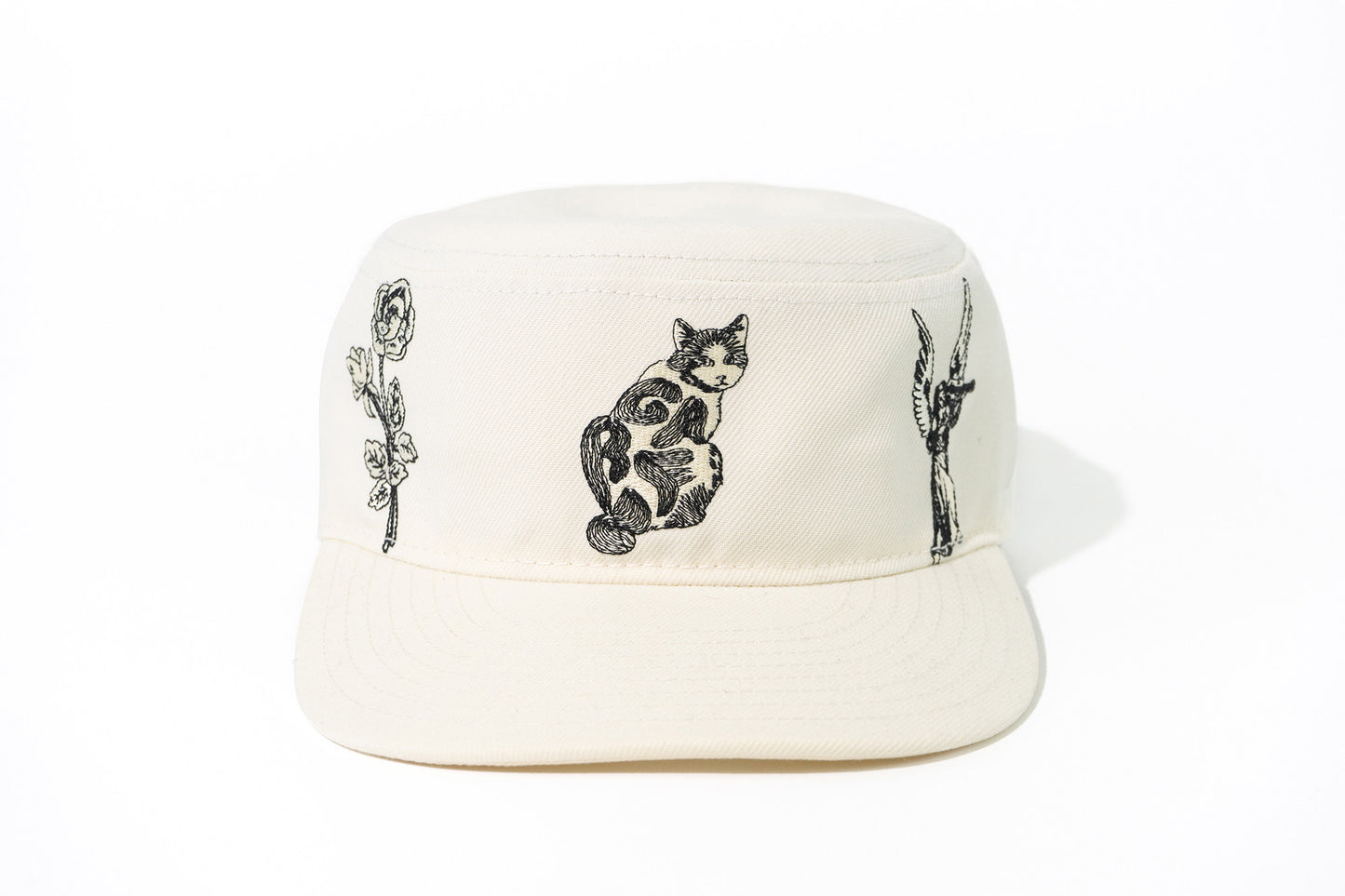 GRAF&WU Cat Goddess Stay Blessed Banknote Embroidered Flat-Top  Cap