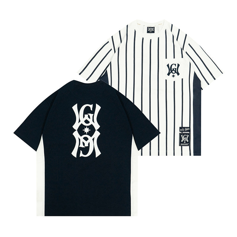 GRAF&WU Baseball League Style Sports Patchwork Design T-shirts