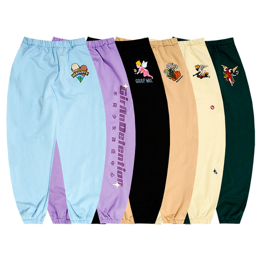 GRAF&WU Angel Goddess Ice Cream Vintage Women Casual Trousers