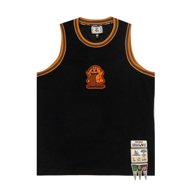 GRAF&WU Basketball Jersey Sports Ball Booghost Sleeveless Top Basketball Cute Ghost 2.0 Sleeveless Shirt No.88 Jersey Black Athletics Muscle Shirt