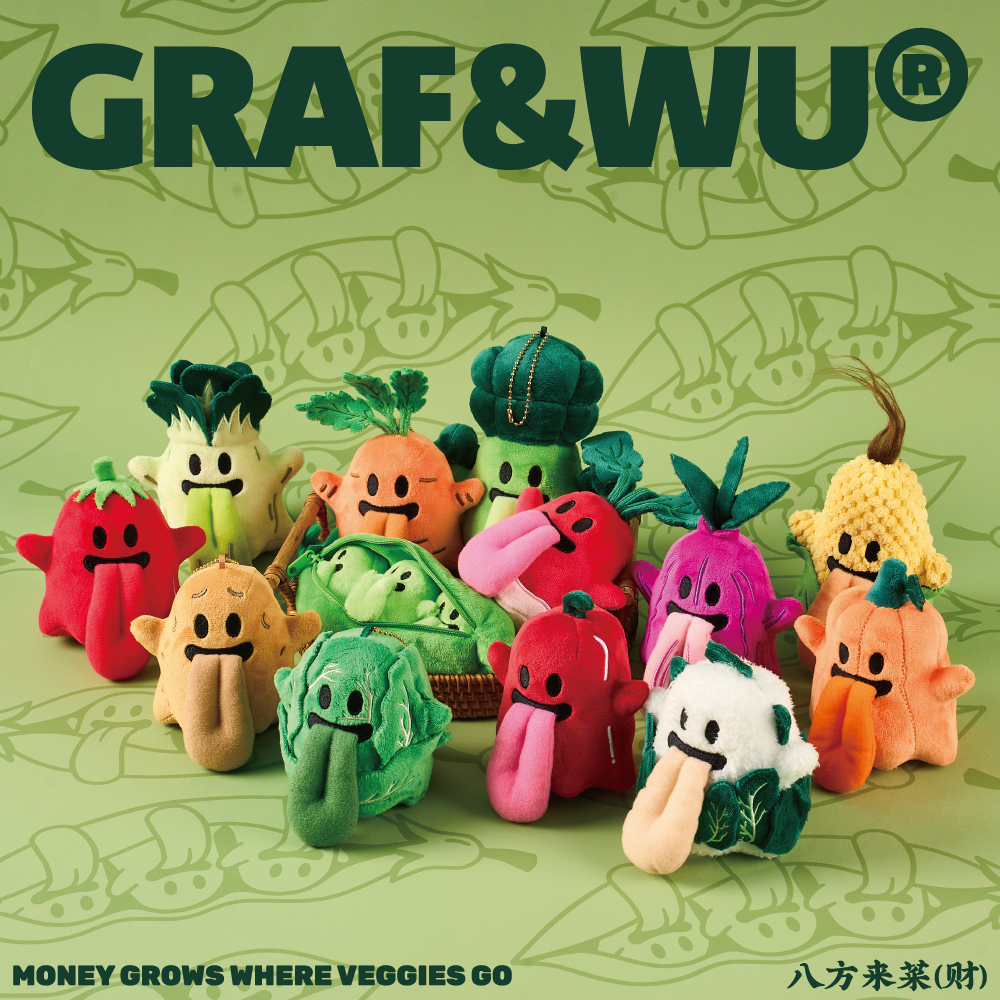GRAF&WU【Bafang Laicai】Bag Charms Vegetables Carrot Potato Cute Ghost Bag Pendant Trendy Plush Doll Bag Pendants