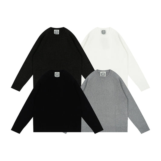 GRAF&WU Slim-fit Chunky Ribbed Patchwork Base Sweater