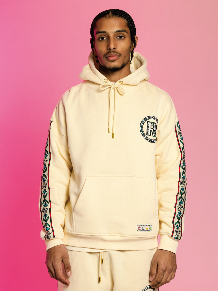 GRAF&WU Intellectual Property Flowers Embroidered Fleece Hoodie