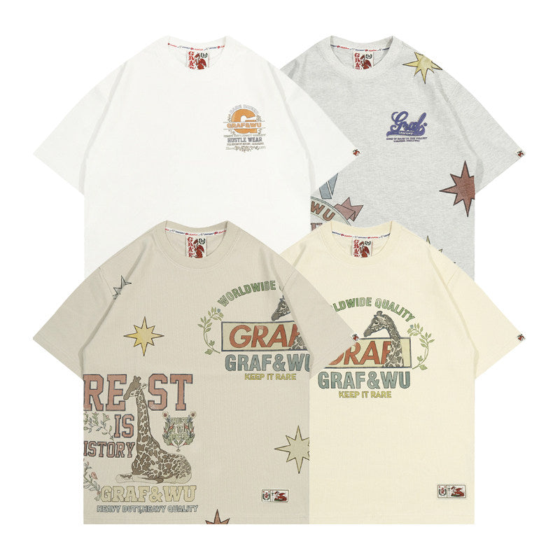 GRAF&WU Ivy Goddess Blessing Graphic Print Streetwear T-shirt