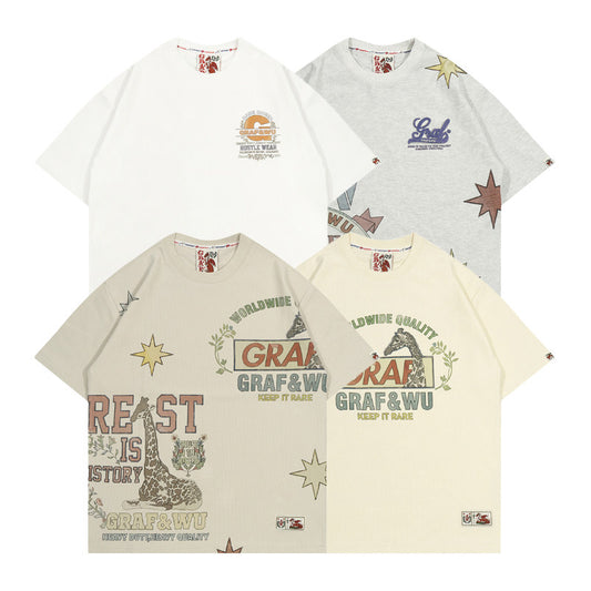 GRAF&WU Ivy Goddess Blessing Graphic Print Streetwear T-shirt