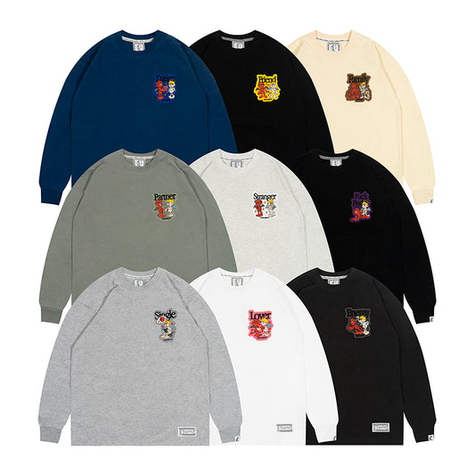 GRAF&WU 9 Relationships Character Embroidery Design Long-sleeves Shirt