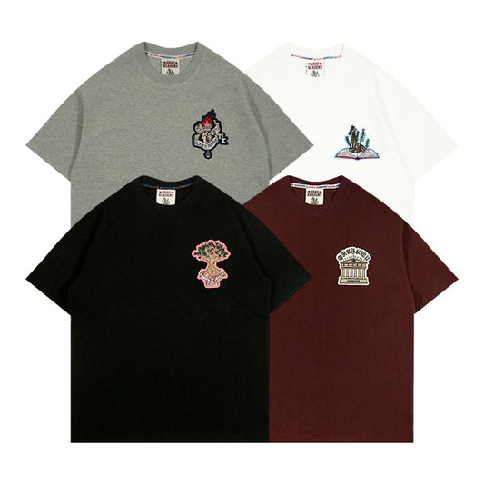 GRAFWU University Knowledge Torch Element Embroidery Design T-Shirts