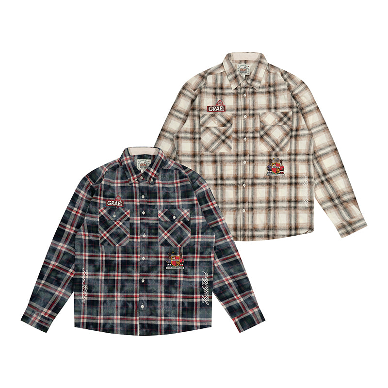 GRAF&WU Giraffe Football Embroidery Vintage Thin Shirt