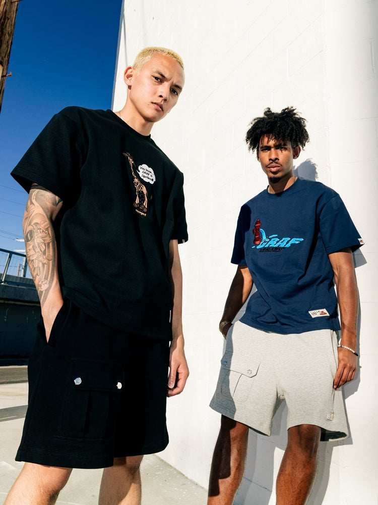 GRAF&WU Fire Hydrant Leak Drip Embroidery T-Shirts