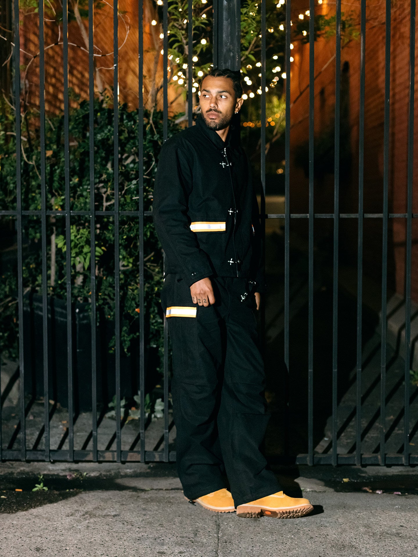 GRAF&WU Firefighter Style Reflective Lobster Buckle Work Jacket