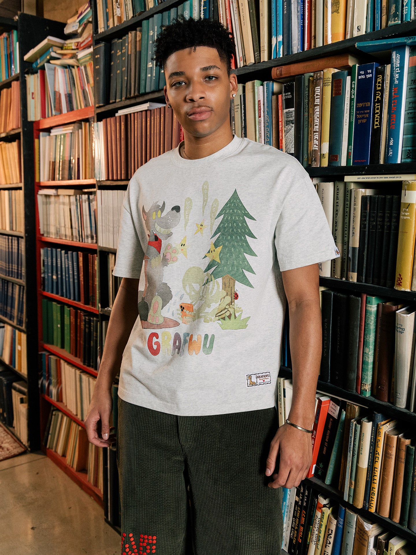 GRAF&WU【Giraffe Fable】Wolf Coming StreetWear Cool Feeling T-Shirt