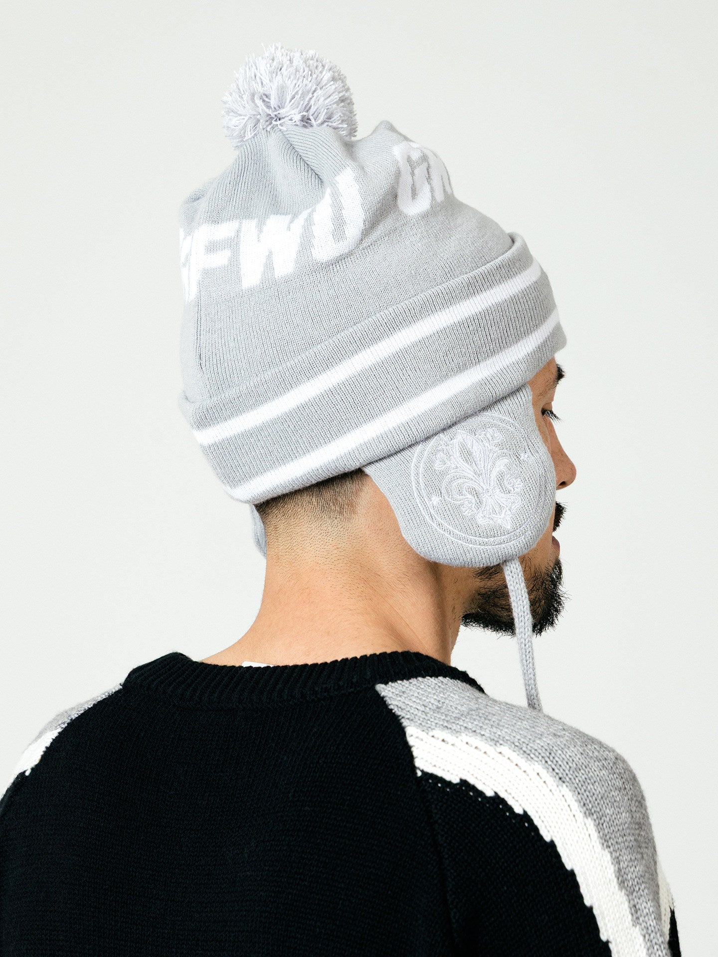 GRAF&WU AK47 Angel Badge Embroidered Pilot Earflap Knitted Hat