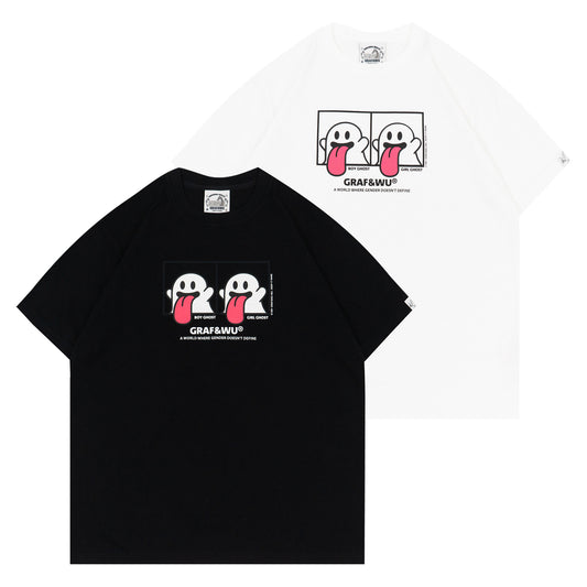 GRAF&WU Fahion Classic OG Booghost Graphic T-shirt