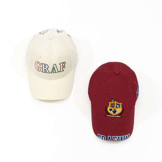 GRAF&WU College Baseball Cap Retro Varsity Style Streetwear Hat Unisex