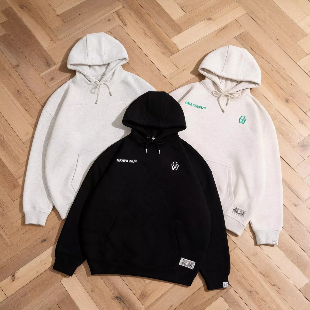 GRAF&WU GW Embroidered Oversized Fleece Hoodie