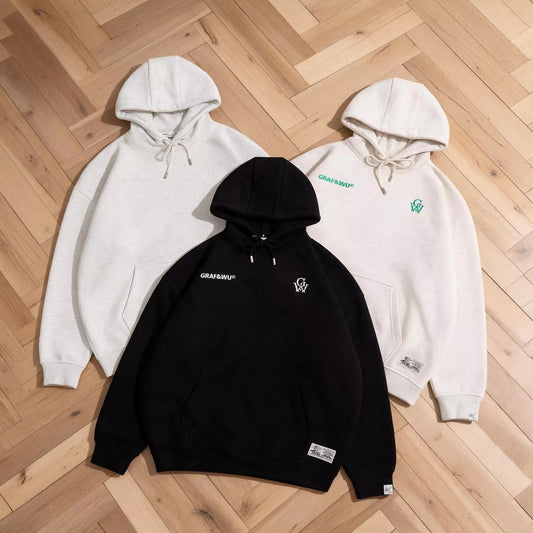 GRAF&WU GW Embroidered Oversized Fleece Hoodie