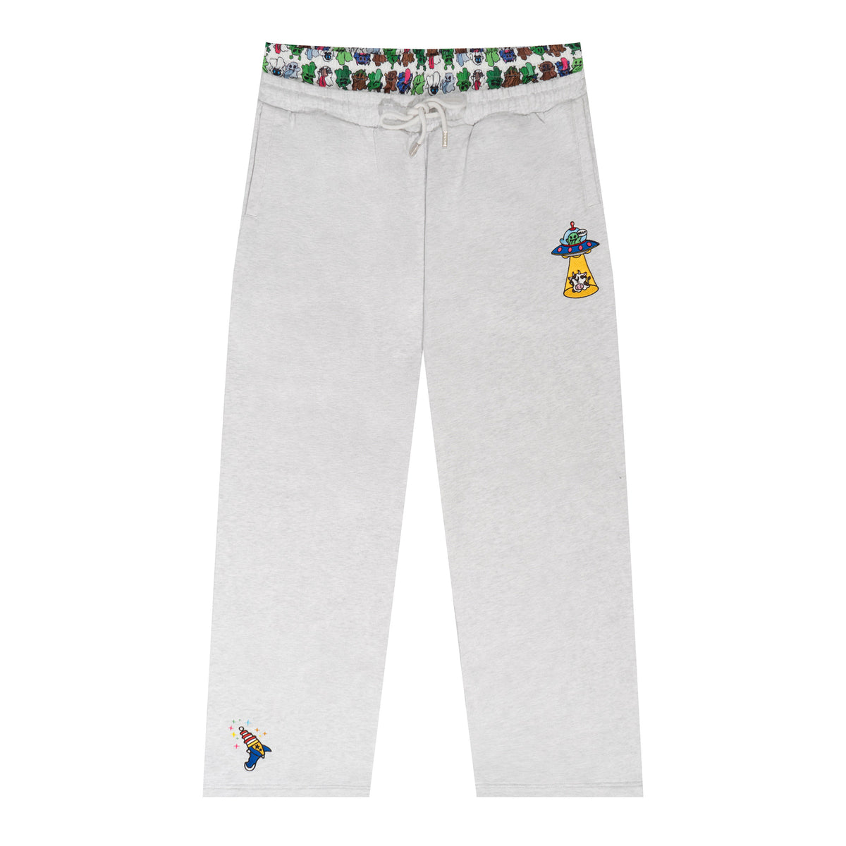GRAF&WU Alien Booghost Double-Waistband Sweatpants