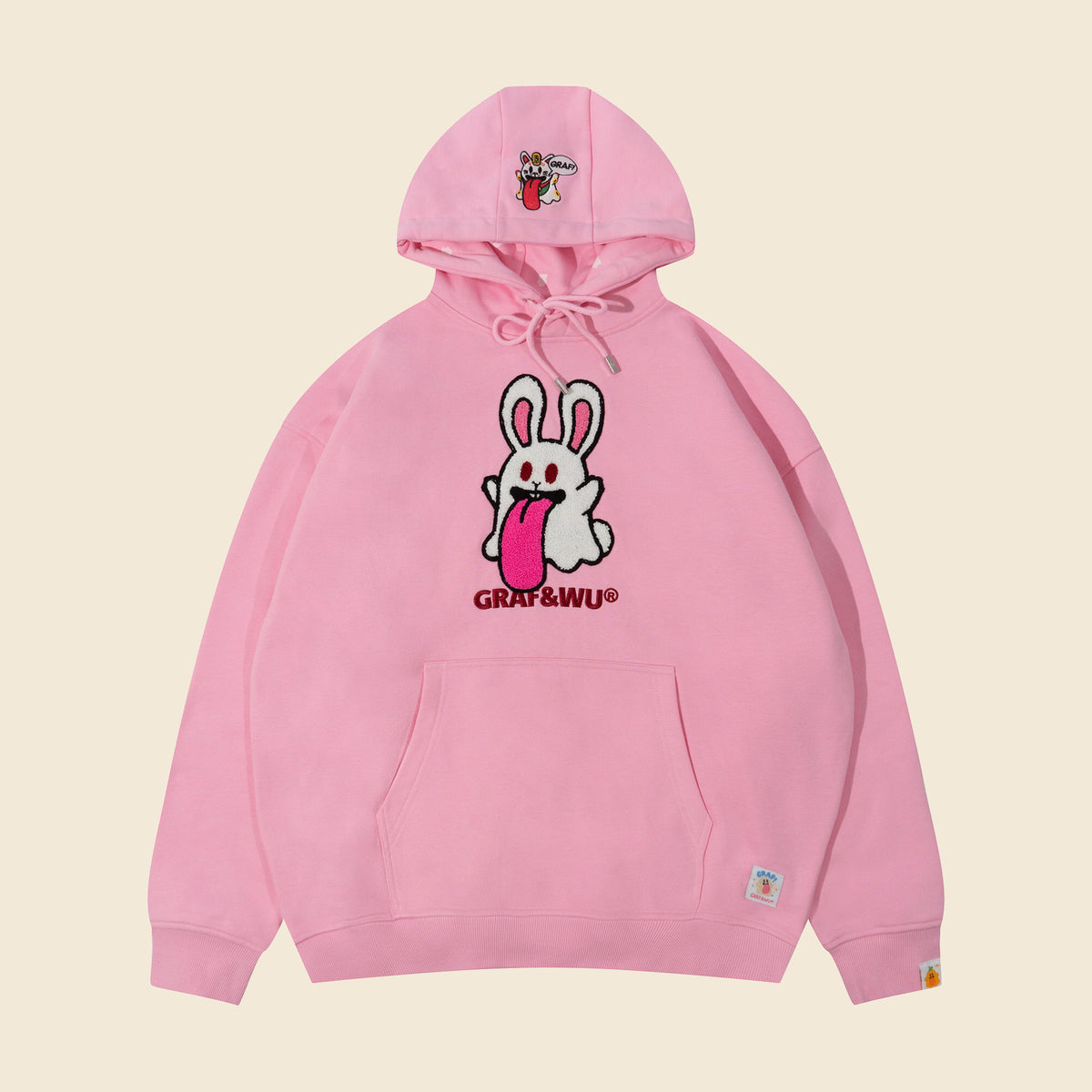 GRAF&WU Chinese Zodiac Character Loose-Fit Hoodie