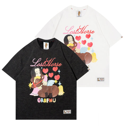 GRAF&WU Giraffe Fable Blessing in Disguise Thin Cool Feeling Fabric T-Shirt