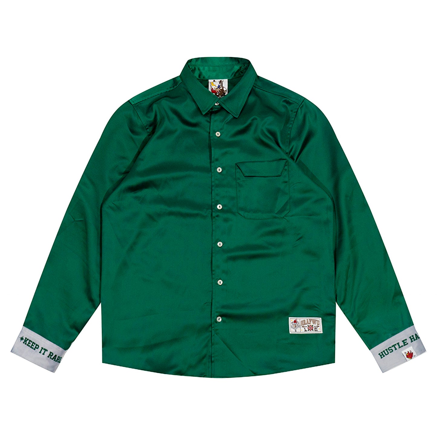 GRAF&WU Boxing Acetate Fabric Streetwear Long-Sleeved Shirt