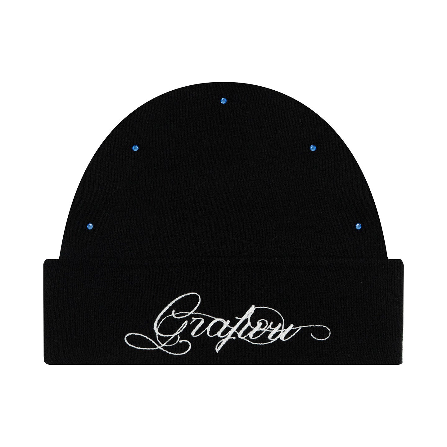 GRAF&WU Artistic Letter Rhinestone Streetwear Wool Knit Beanie