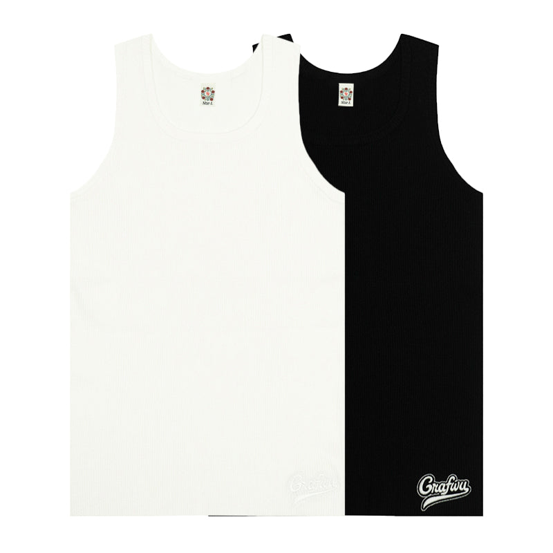 GRAFWU Brand Letter Embroidery Men Sports Vest