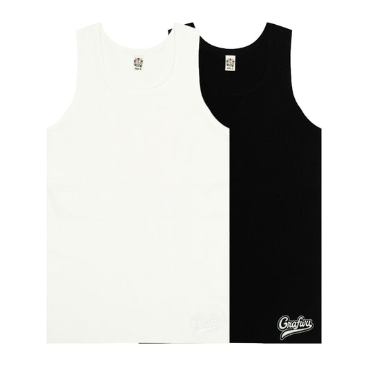 GRAFWU Brand Letter Embroidery Men Sports Vest
