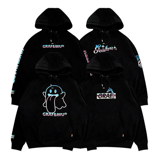 GRAFWU Colorful Electroplated Textured Hoodie