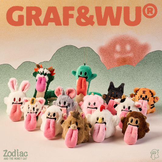 GRAF&WU Maneki-neko 12 Zodiac Signs Trend Bag Charm Plush Dolls
