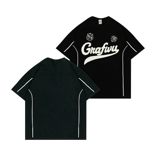 GRAF&WU Letter Football Sports Cotton T-shirts