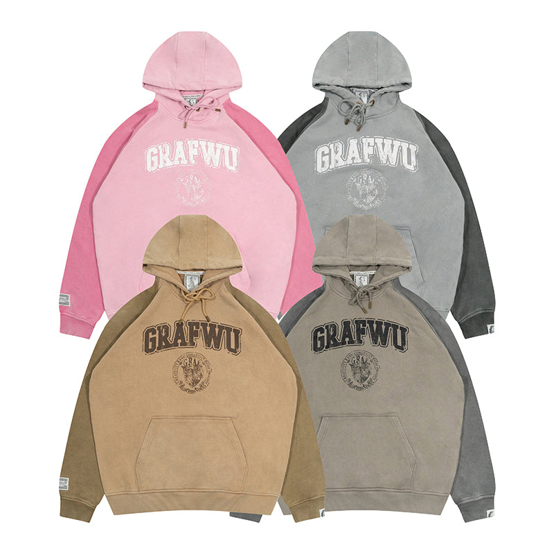 GRAF&WU Break to Build Cracked Letter Goddess Academy Oversized Hoodie