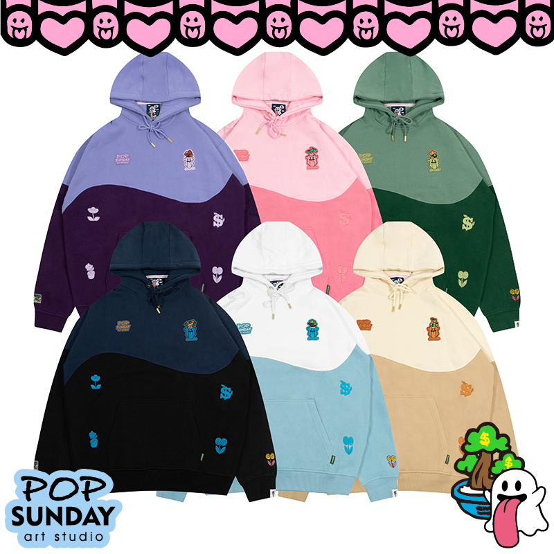 GRAF&WU X POPSUNDAY Money Tree Cute Ghost Lucky Fortune Fleece Hoodie