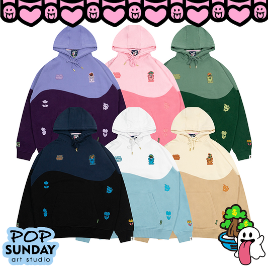 GRAF&WU X POPSUNDAY Money Tree Cute Ghost Lucky Fortune Fleece Hoodie