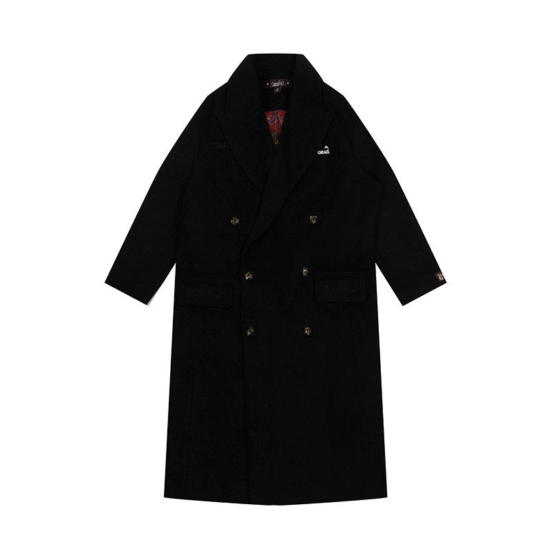 GRAF&WU Paisley Lining Design Fashion Wool Coat | Premium Winter Overcoat