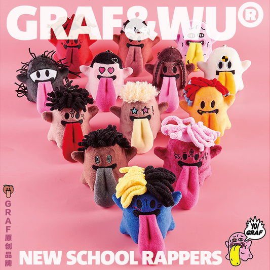 GRAF&WU New School Rap Cute Ghost Bag Charm