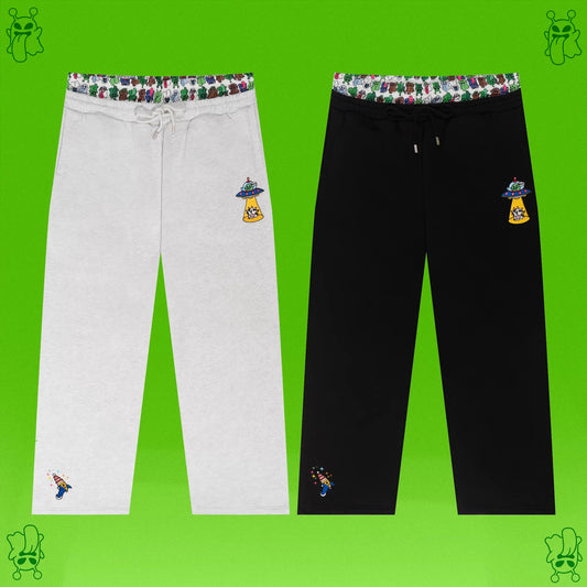 GRAF&WU Alien Booghost Double-Waistband Sweatpants