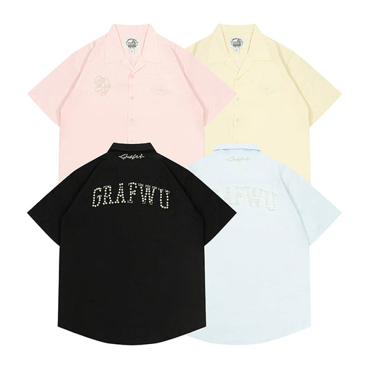 GRAFWU GW Brand Logo Pearl Luxury Polo Shirts
