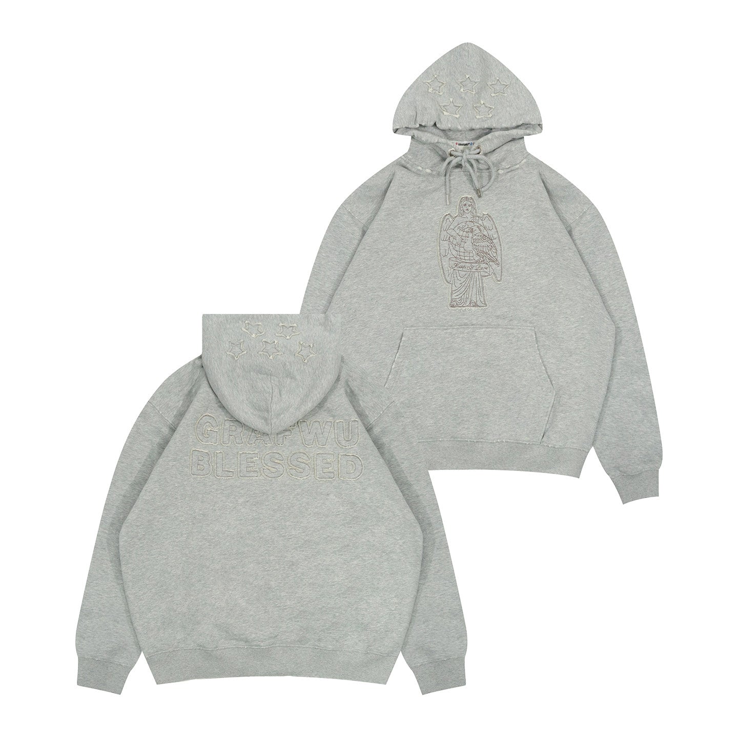 GRAF&WU World Is Yours Victory Goddess Earth Eagle Star Vintage Hoodie