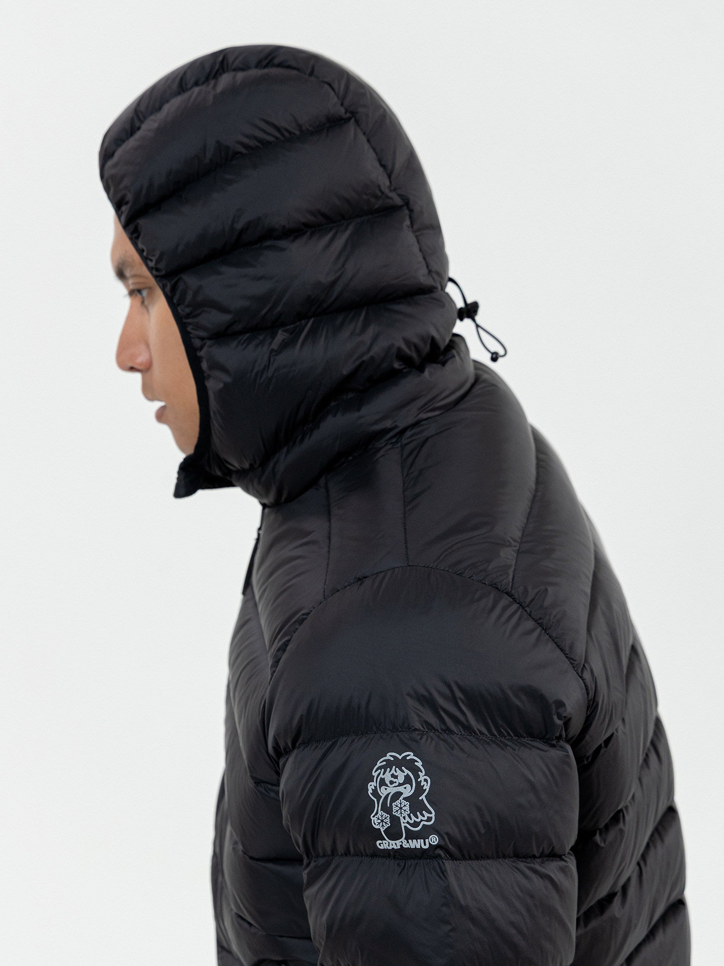 GRAF&WU Yeti Cute Ghost Character Lightweight Fashion Down Jacket