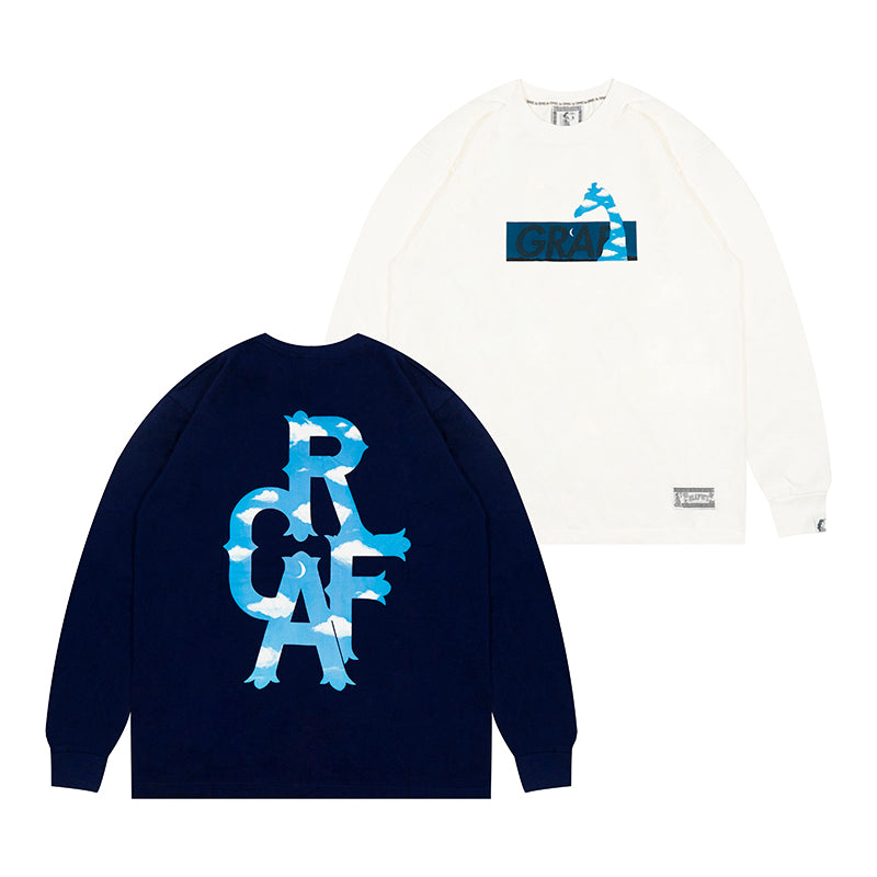 GRAF&WU Tribute Artist Magritte Sky 100% Cotton Long-sleeved Shirt