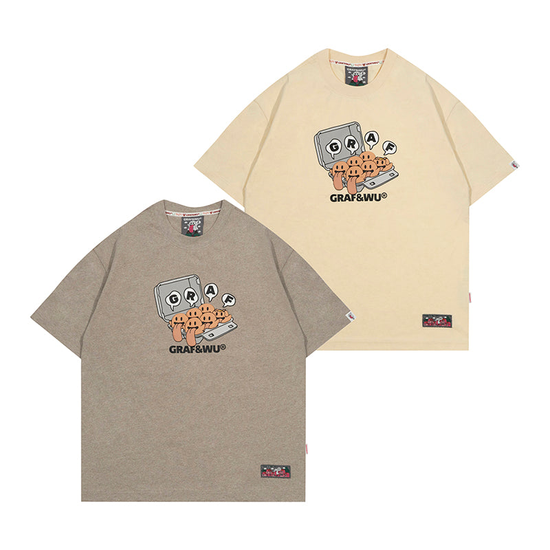 GRAFWU Interesting Egg Cute Ghost T-Shirts