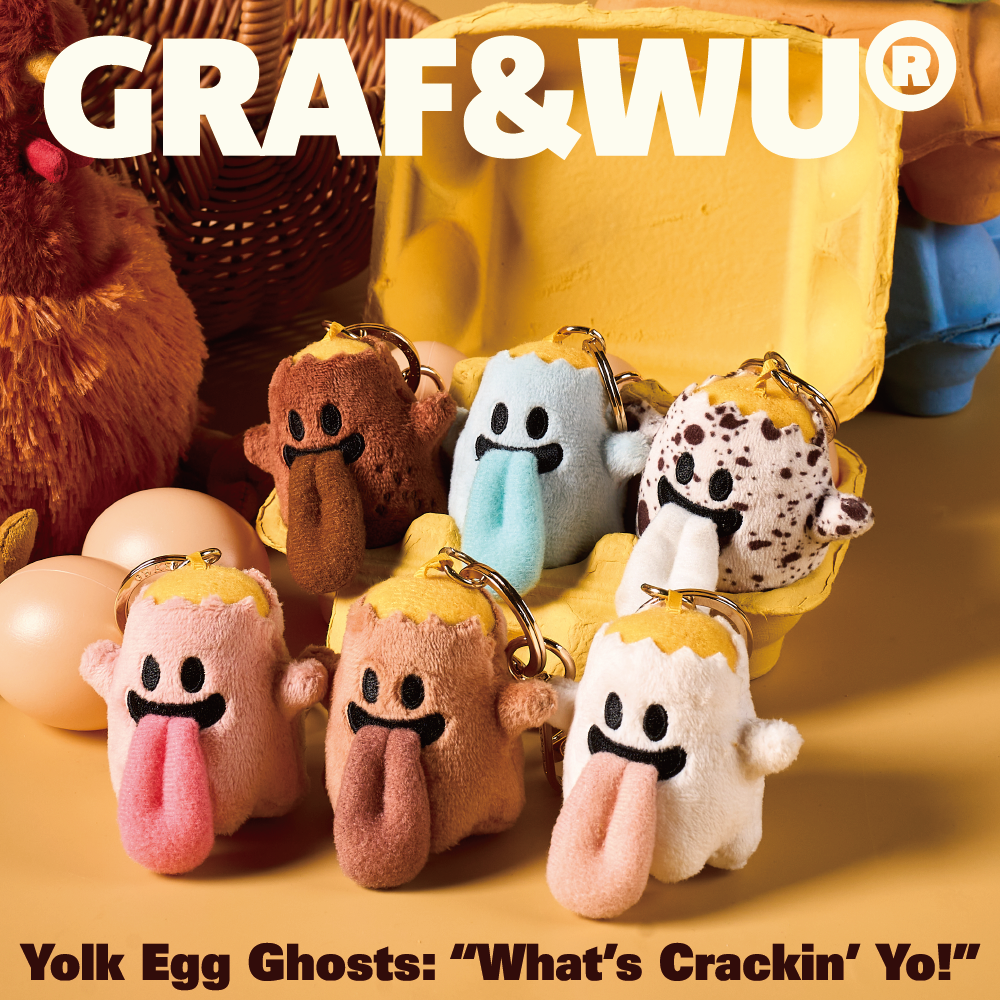 GRAF&WU Lovely Quail Egg Cute Ghost Bag Charm