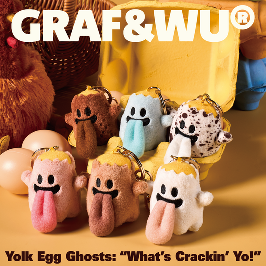 GRAF&WU Egg Cute Ghost Keychain