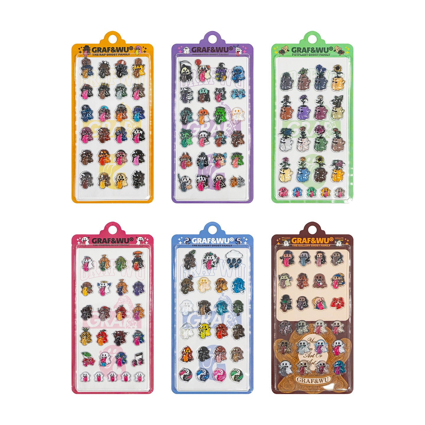 GRAF&WU 3D Embossed Mobile Phone Computer Stickers