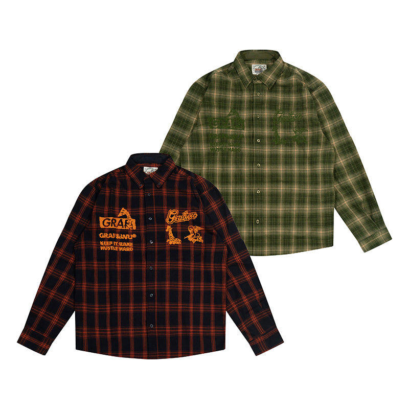 GRAF&WU Brand Logo Embroidered Street Shirt