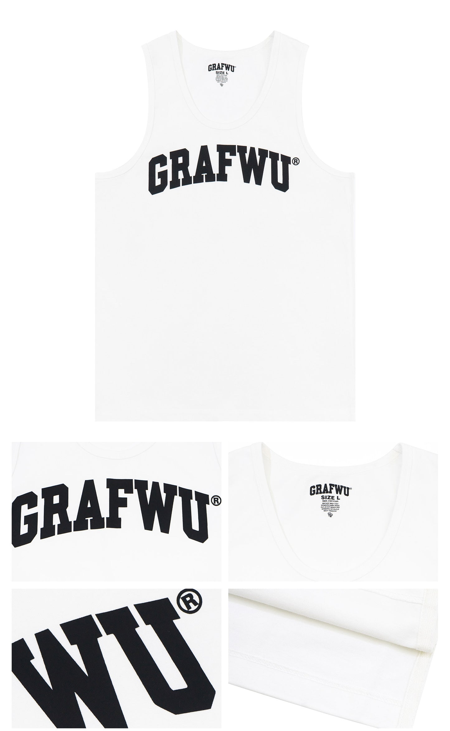GRAF&WU Letter Graphic Sleeveless Vest – Streetwear Tank Top